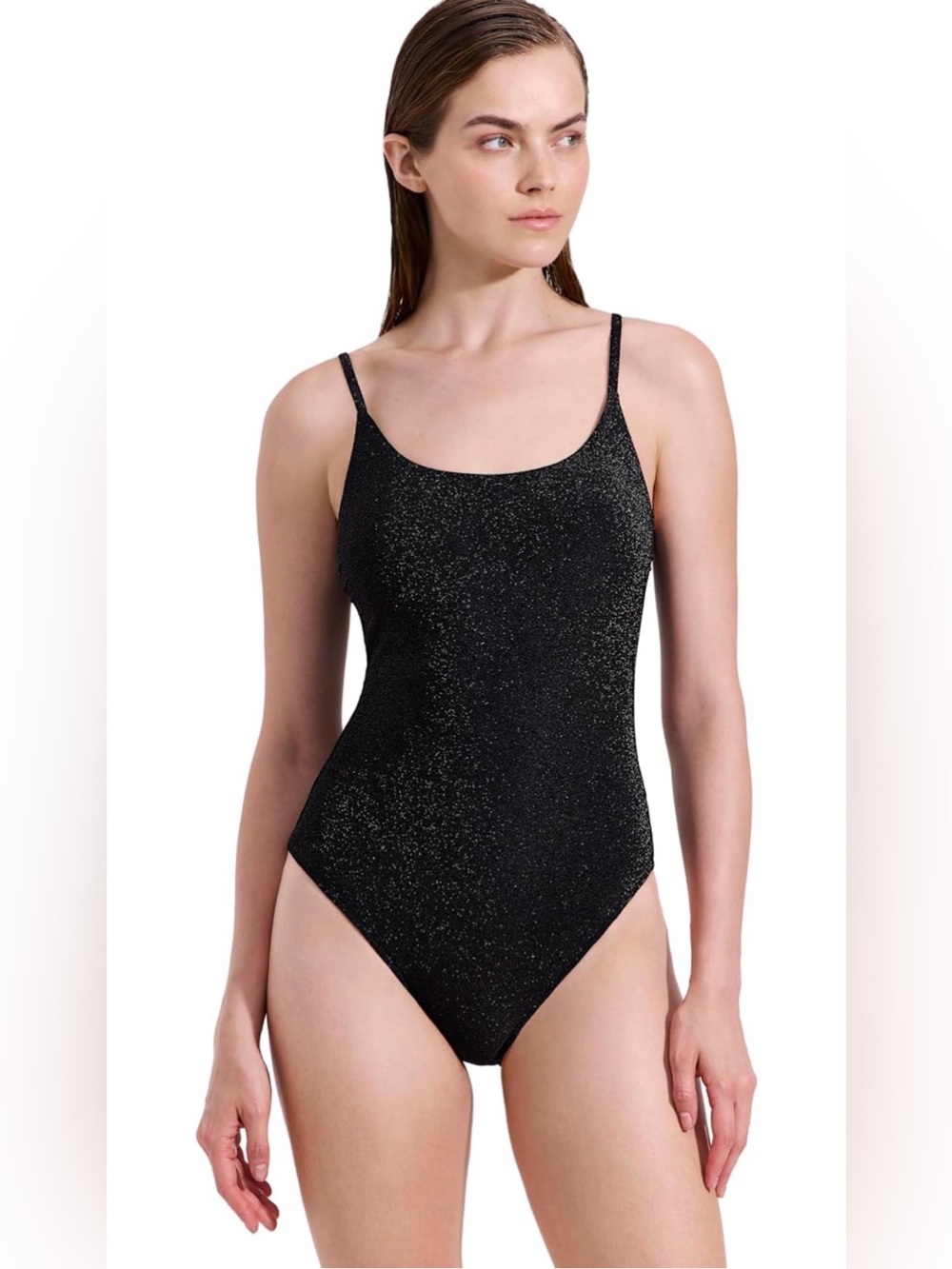 Luma by Gottex ✨ Luna Shimmer One Piece Swimsuit Black Size 6 NWT 🌊